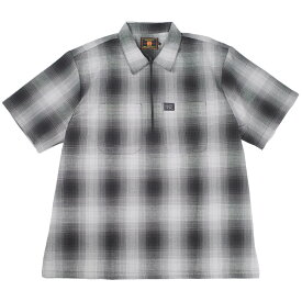 【T16】 FB COUNTY エフビーカウンティ S/S CHECKER ZIP SHIRT ショートスリーブ チェッカー ジップ シャツ FBC006
