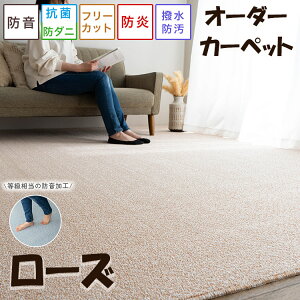 【39H限定!5%OFFクーポンあり】 カーペット 6畳 江戸間 サイズ オーダー 可 261×352 防音 撥水 防汚 防炎 抗菌 防ダニ 日本製 カーペット ラグマット フリーカット 敷き詰め ブラウン ベージュ