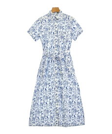 Engineered Garments エンジニアドガーメンツシャツワンピース レディース 1(S位) 白x青(総柄)【中古】【古着】