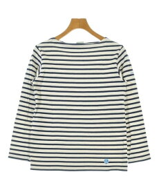 ORCIVAL オーシバルTシャツ・カットソー メンズ -(S位) 白x黒(ボーダー)【中古】【古着】