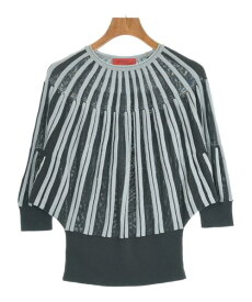 MAX&CO. マックスアンドコーニット・セーター レディース XS グレー(ストライプ)【中古】【古着】