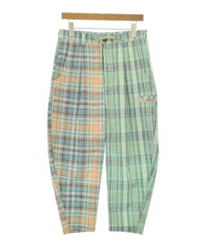 STOF ストフパンツ（その他） メンズ S 緑系x青xオレンジ等(チェック)【中古】【古着】