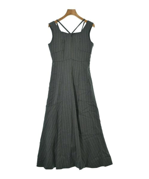 And Couture アンドクチュール ワンピース レディース 38(M位) グレーx白(ストライプ) 【中古】【古着】