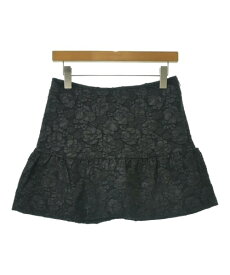 Ganni ガニーミニスカート レディース 36(S位) 黒(花柄)【中古】【古着】