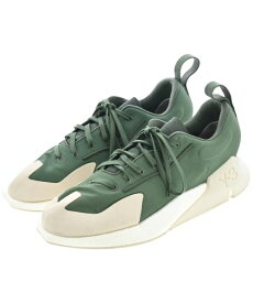 Y-3 ワイスリースニーカー メンズ 27cm 緑xベージュ系【中古】【古着】