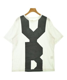 B Yohji Yamamoto ビーヨウジヤマモトTシャツ・カットソー メンズ -(M位) 白x黒【中古】【古着】