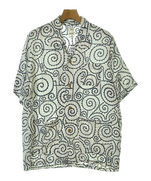 visvim ヴィズヴィム カジュアルシャツ メンズ 3(L位) 白x紺(総柄) 【中古】【古着】