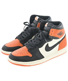 NIKE ナイキスニーカー メンズ 27cm オレンジx黒x白【中古】【古着】