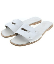 HERMES エルメスサンダル レディース EU37(23.5cm位) 白【中古】【古着】