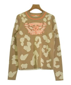 HERMES エルメスニット・セーター レディース 38(S位) ベージュxアイボリー(総柄)【中古】【古着】