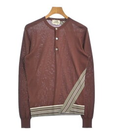 HERMES エルメスニット・セーター メンズ XS 茶【中古】【古着】