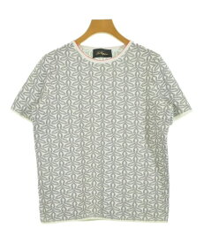 LES COPAINS レコパンニット・セーター レディース 46(XL位) グレーx白(総柄)【中古】【古着】