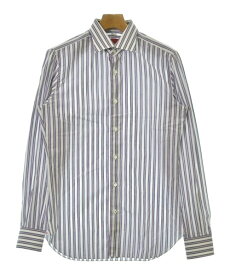 ISAIA イサイアドレスシャツ メンズ 15 1/2(M位) 白x青x赤(ストライプ)【中古】【古着】