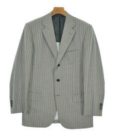 Brioni ブリオーニテーラードジャケット メンズ 48(L位) グレーx白(ストライプ)【中古】【古着】