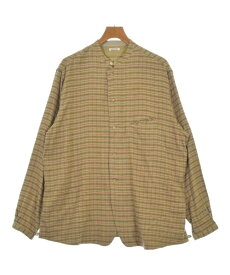 NICENESS ナイスネスカジュアルシャツ メンズ L ベージュxカーキx赤(チェック)【中古】【古着】