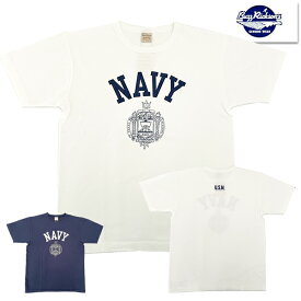 バズリクソンズ BUZZ RICKSONS Tシャツ BR79398 NAVY コットン TEE 半袖 プリント カットソー バインダーネック 丸胴ボディ 日本製 ミリタリー ヴィンテージ アメカジ 東洋エンタープライズ 2024年 春夏 新作