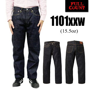 �t���J�E���g FULL COUNT �W�[���Y �f�j�� 1101XXW 15.5oz Straight Denim Heavy Oz One Wash �����E�H�b�V�� �X�g���[�g �e�[�p�[�h ���Z Indigo �C���f�B�S G�p�� �{�g�� �p���c �W���o�u�G�R�b�g�� �Z���r�b�`