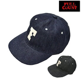 フルカウント FULL COUNT キャップ 6843 6PANEL DENIM BASEBALL CAP ベースボールキャップ 帽子 デニム インディゴ ブラック ロングセラー アメカジ 日本製 プレゼント 男性 メンズ ラッピング可能