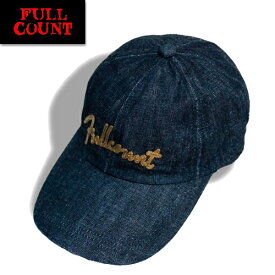 フルカウント FULL COUNT キャップ 6007 Chain Embroidery Denim CAP ロークラウン ベースボールキャップ デニム ロゴ 刺繍 帽子 アメカジ プレゼント 男性 メンズ ラッピング可能