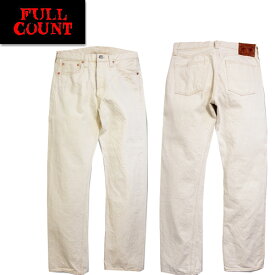 フルカウント FULL COUNT ホワイトデニム 1108EC Ecru Selvedge Slim Straight Denim ジーンズ ナチュラル エクリュ オーガニックコットン スリム ストレート 13oz セルビッチデニム 細身 ジーパン Gパン ボトム パンツ ワンウォッシュ アメカジ メンズ 定番 日本製