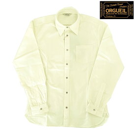 オルゲイユ ORGUEIL ワークシャツ OR-5079A Work Shirt 無地 スタンダードカラー ベーシック 長袖 クラシカル ホワイト キナリ アメカジ メンズ 春夏 2024年 新作 日本製