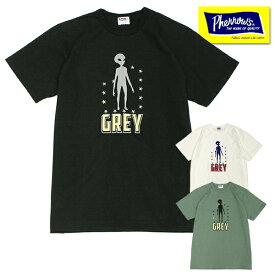 フェローズ Pherrow's Tシャツ 24S-PMT4 プリント 半袖 両面 ロゴT 「GREY」 PMTボディ 国産 丸胴 ボディ TEE コットン 綿100％ アメカジ ヴィンテージ メンズ レディース 国産 2024年 春夏 新作