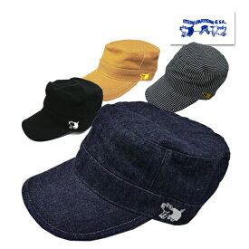 ステュディオ・ダルチザン STUDIO D'ARTISAN キャップ 7222 帽子 CAP ロゴ ダック ワークキャップ ワッペン アメカジ プレゼント 男性 メンズ ラッピング対応可能 定番 ブラウン ヒッコリー デニム ブラック