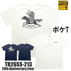 Trophy Clothing T-Shirts TR26SS-213 Trail Blazers Open End S/S Tee 20th Anniversary Memorial Icon Print Short Sleeve Haunter American casual style, open-end yarn, densely woven jersey, binder neck, biker print, made in Japan, men's, Spring/Summer 2026 new arrival.