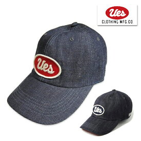 UES ウエス キャップ 82DC UES CAP 帽子 ロゴ ワッペン デニム インディゴ 経年変化 アメカジ ベースボールキャップ プレゼント 小物 ラッピング可能 定番 メンズ