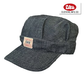 UES ウエス ワークキャップ 82W デニム 帽子 CAP アメカジ 定番 ロゴ インディゴ ブルー プレゼント 男性 メンズ ラッピング対応可能 日本製