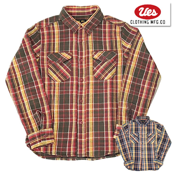 楽天市場】UES ウエス ヘビーネルシャツ 502452 FLANNEL SHIRTS 