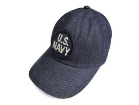UES ウエス 82DC U.S.NAVY ワッペン デニム ベースボールキャップ CAP 帽子 BB CAP BASBALL CAP インディゴ 経年変化 プレゼント 男性 メンズ ラッピング対応可能 ミリタリー アメカジ 日本製