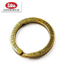 UES ウエス キーリング 89DR 真鍮 ゴールド キーホルダー ロングセラー プチプラ アクセサリー アメカジ 経年変化 プレゼント 男性 メンズ ラッピング対応可能 日本製