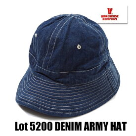 ウエアハウス WAREHOUSE デニム アーミーハット 5200 DENIM ARMY HAT 帽子 ハット アメカジ ミリタリー ヴィンテージ メンズ 定番 小物 プレゼント ラッピング対応可能 人気 ロングセラー インディゴ