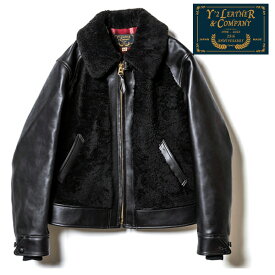 Y'2 LEATHER ワイツーレザー 熊ジャン Y2-10-25SP ECO HORSE GRIZZLY JACKET 25th Anniversary Limited グリズリージャケット レザージャケット 馬革 本革 ホースハイド エコホース 茶下地 ムートンキルティング アメカジ バイカー メンズ 新作