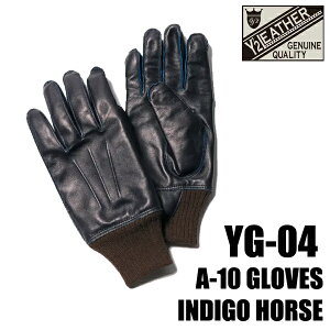 Y'2 LEATHER ���C�c�[���U�[ ���U�[�O���[�u YG-04 INDIGO HORSE A-10 GLOVES �C���f�B�S �z�[�X�n�C�h ���U�[ �n�v �{�v �~���^���[ ��� �A���J�W �o�C�J�[ �v���[���g �j�� �����Y ���b�s���O�Ή��\ 