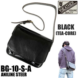 Y'2 LEATHER ���C�c�[���U�[ ���[���o�b�N BG-10-S-A BLACK (TEA-CORE) ANILINE STEER MAIL BAG SMALL �u���b�N �A�j�����X�e�A �� �J�o�� ���U�[ ���v �{�v �V�����_�[�o�b�O �΂ߊ|�� �A���J�W �o�C�J�[ �v���[
