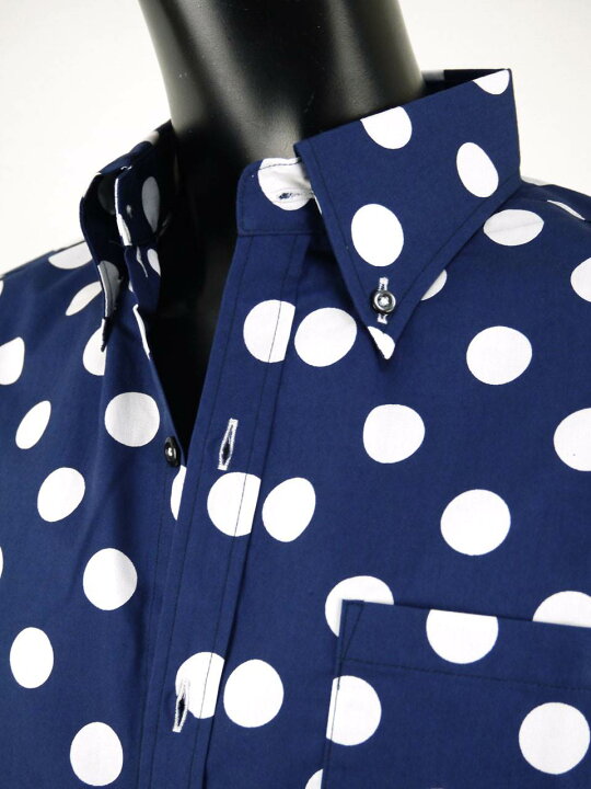 楽天市場 シャツ メンズ ドット きれいめ着こなし ドット柄 水玉 ドレスシャツ 日本製 長袖 Ragtime