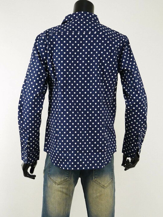 楽天市場 シャツ メンズ ドット きれいめ着こなし ドット柄 水玉 ドレスシャツ 日本製 長袖 Ragtime