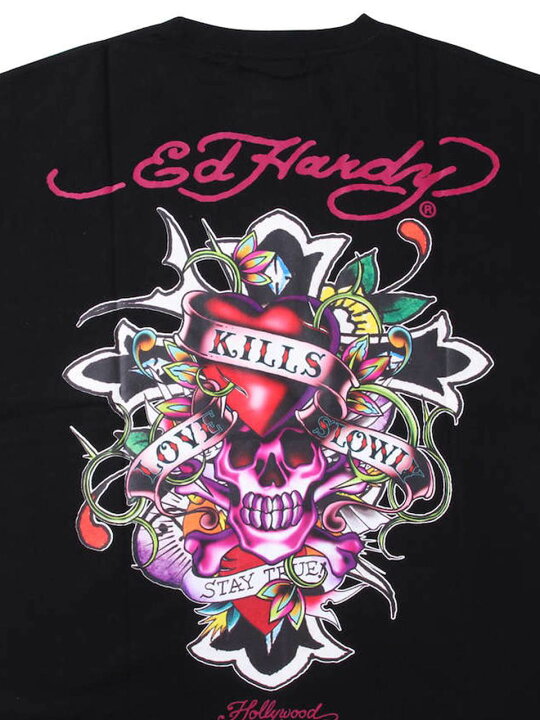 楽天市場】プリントTシャツ 大きいサイズ メンズ 半袖 ED HARDY ドクロ 
