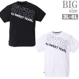 ロゴTシャツ 大きいサイズ メンズ SY32 プリントtシャツ カジュアル 半袖 消臭テープ 再帰反射 C050331-03