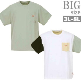 Tシャツ 胸ポケット 大きいサイズ メンズ Coleman 配色切替 USAコットン ドライ サスティナブル C050516-13
