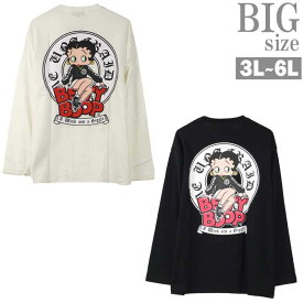 長袖Tシャツ BETTY BOOP 大きいサイズ メンズ プリントT 可愛い ガールプリント ベティブープ C050728-05