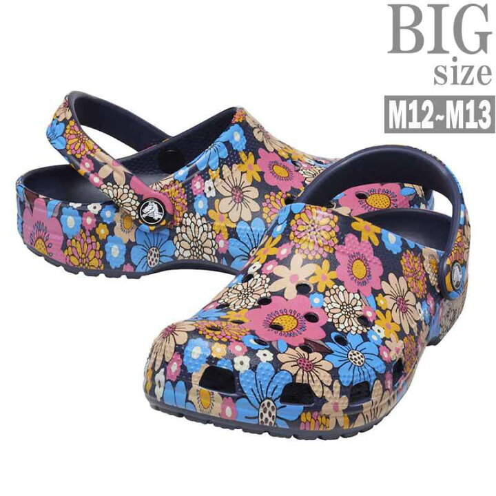 楽天市場】CROCS 大きいサイズ メンズ クロックス サンダル 花柄 総柄 