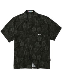 オープンカラーシャツ 半袖 総柄 大きいサイズ メンズ ボタニカル 花柄 開襟シャツ 胸ポケット C060301-04