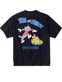 Tシャツ トムとジェリー プリント 大きいサイズ メンズ ポケット クルーネック TOMandJERRY C060304-02