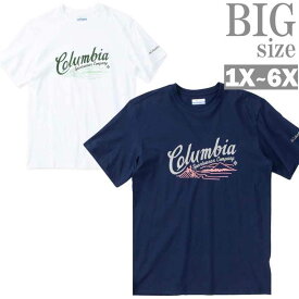 Tシャツ 大きいサイズ メンズ プリントT クルーネック Columbia ブランド ロゴデザイン C060412-04