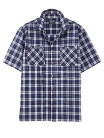 チェック半袖シャツ 大きいサイズ メンズ サッカー OUTDOOR PRODUCTS 夏 サマーシャツ C060419-03
