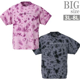 タイダイ Tシャツ 大きいサイズ メンズ ムラ染め BAD BOY ロゴ 刺繍 サイドスリット C020608-09