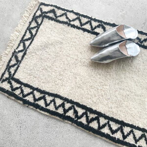 モロッコ ベニワレン (55x105cm) beniourain ラグ フロントマット 玄関マット ポイントラグ ミニマット フロアマット rug 小さめ じゅうたん 絨毯 北欧 クラシック アンティーク モダン リビング 可